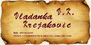 Vladanka Krejaković vizit kartica
